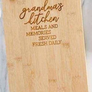 New Bamboo Cutting Board Grandma's Kitchen can be used for cutting or decor